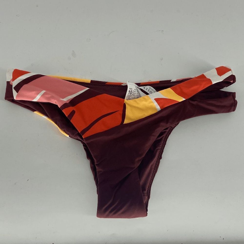 Seafolly Split side Womens Rust Orange Minimal Coverage Bikini Bottom US 6